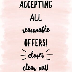 ALL OFFERS ACCEPTED